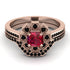 Geometrical Radiant Ruby Bridal Set - Jennifer No. 41 image 2