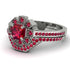 Geometrical Radiant Ruby Bridal Set - Jennifer No. 57