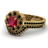 Geometrical Radiant Ruby Bridal Set - Jennifer No. 40