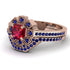 Geometrical Radiant Ruby Bridal Set - Jennifer No. 71 image 3