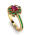 Geometrical Radiant Ruby Engagement Ring - Jennifer No. 25