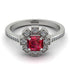 Geometrical Radiant Ruby Engagement Ring - Jennifer No. 12