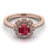 Geometrical Radiant Ruby Engagement Ring - Jennifer No. 11 image 2