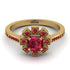 Geometrical Radiant Ruby Engagement Ring - Jennifer No. 55 image 2