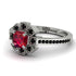 Geometrical Radiant Ruby Engagement Ring - Jennifer No. 42 image 3