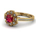 Geometrical Radiant Ruby Engagement Ring - Jennifer No. 10 image 3