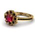 Geometrical Radiant Ruby Engagement Ring - Jennifer No. 40 image 3