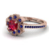 Geometrical Radiant Ruby Engagement Ring - Jennifer No. 71