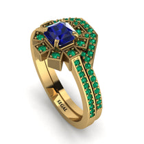 Geometrical Radiant Sapphire Bridal Set - Jennifer No. 28 image 1
