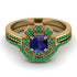 Geometrical Radiant Sapphire Bridal Set - Jennifer No. 28