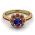 Geometrical Radiant Sapphire Engagement Ring - Jennifer No. 58