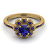 Geometrical Radiant Sapphire Engagement Ring - Jennifer No. 73