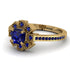 Geometrical Radiant Sapphire Engagement Ring - Jennifer No. 73