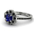 Geometrical Radiant Sapphire Engagement Ring - Jennifer No. 45