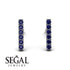 Geometrical Gold Bar Sapphire Earrings - Bonnie No. 15 image 5