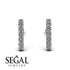 Geometrical Gold Bar Diamond Earrings - Bonnie No. 3 image 5