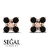 Geometric Black Diamond Earrings Golden Diamond - Jayda No. 8