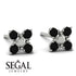 Geometricblack Diamond Earrings Golden Diamond - Jayda No. 9