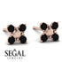 Geometric Black Diamond Earrings Golden Diamond - Jayda No. 8