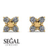 Geometric diamond Earrings Golden Diamond - Jayda No. 1