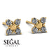 Geometric diamond Earrings Golden Diamond - Jayda No. 1