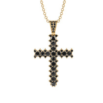 Glamorous Black Diamond Cross Pendant - Raymond No. 7 image 1