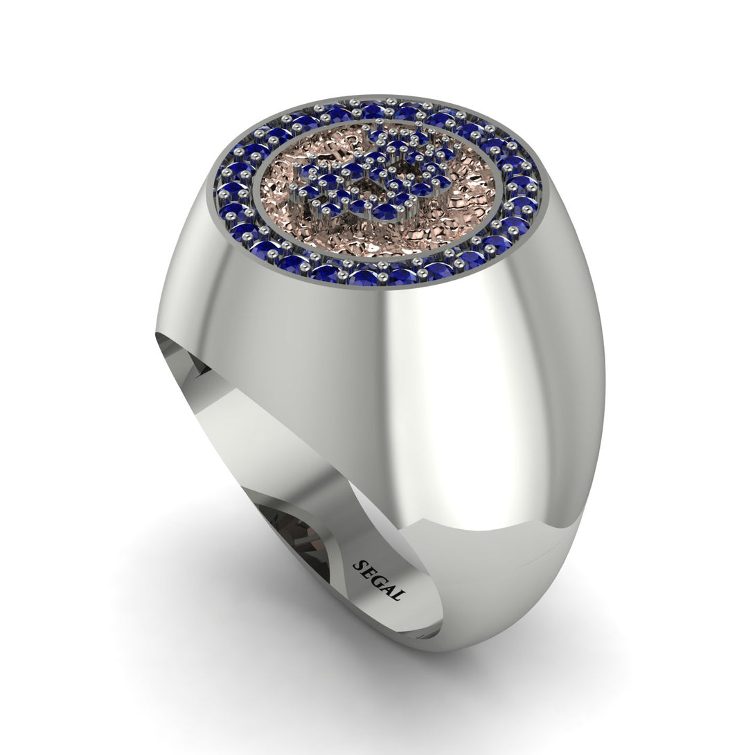 Glamorous Sapphire Bitcoin Ring - Dominic No. 42