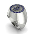 Glamorous Sapphire Bitcoin Ring - Dominic No. 45