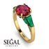 Glamorous Custom Ruby Ring - Harley No. 25 image 2
