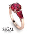 Glamorous Custom Ruby Ring - Harley No. 56
