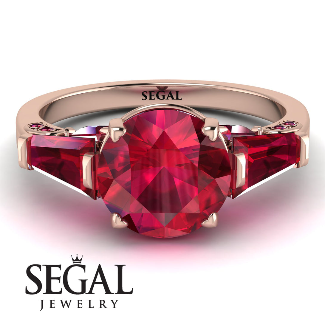 Glamorous Custom Ruby Ring - Harley No. 56