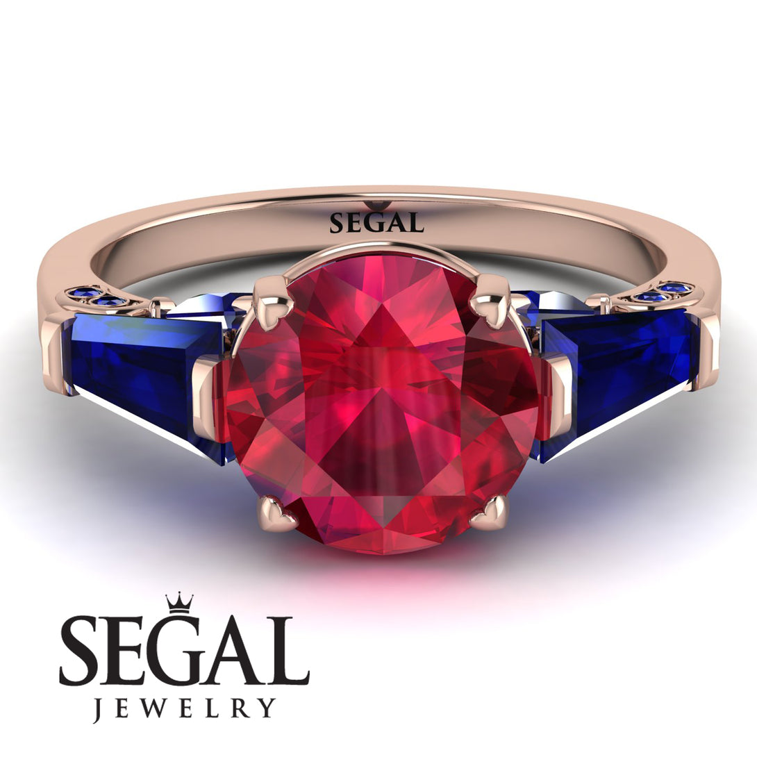 Glamorous Custom Ruby Ring - Harley No. 71