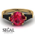 Glamorous Custom Ruby Ring - Harley No. 40