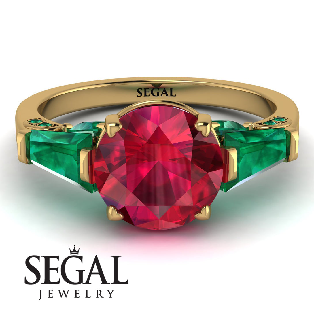 Glamorous Custom Ruby Ring - Harley No. 25