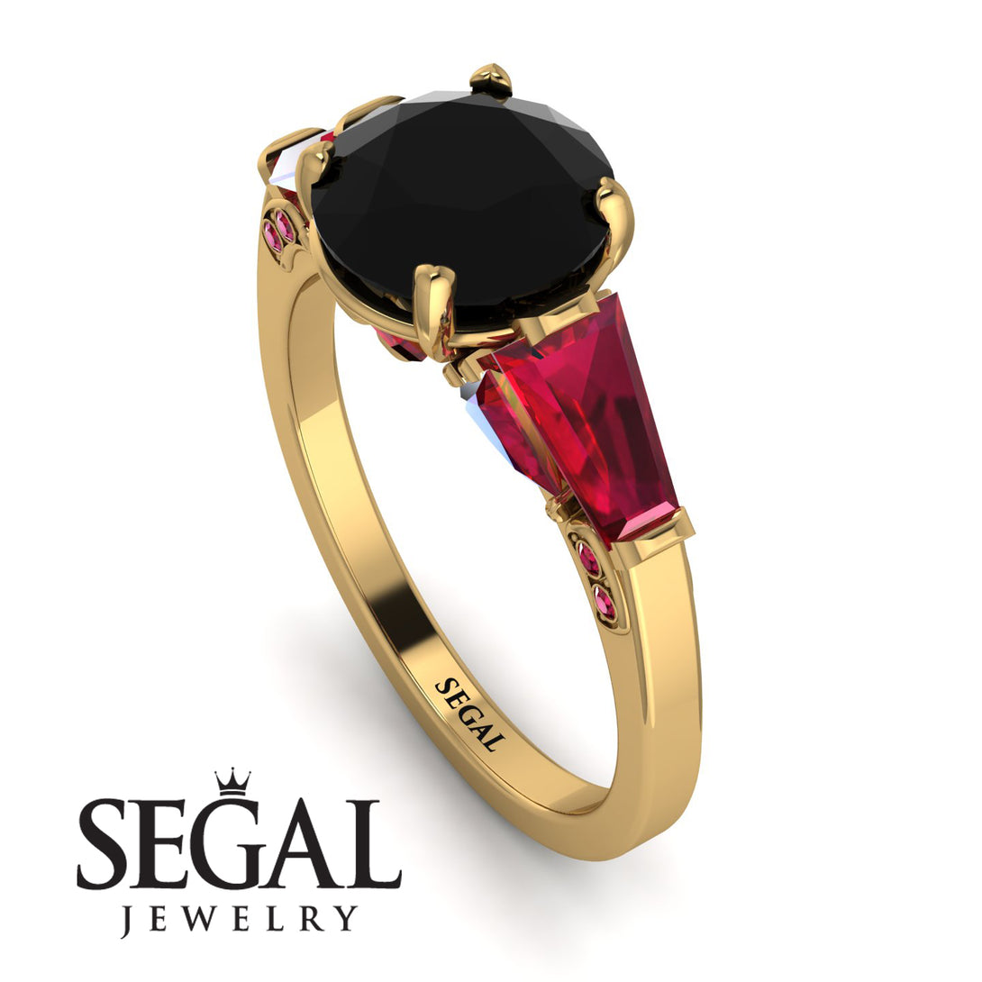Glamorous Custom Black Diamond Ring - Harley No. 52