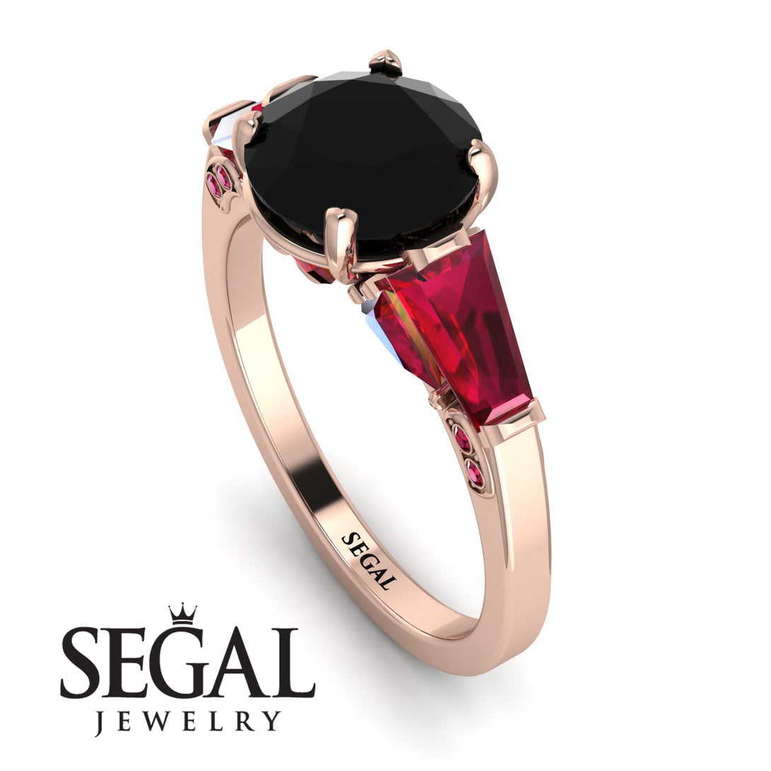 Glamorous Custom Black Diamond Ring - Harley No. 53