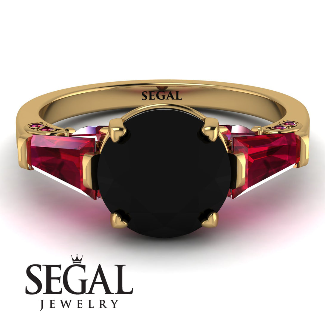 Glamorous Custom Black Diamond Ring - Harley No. 52