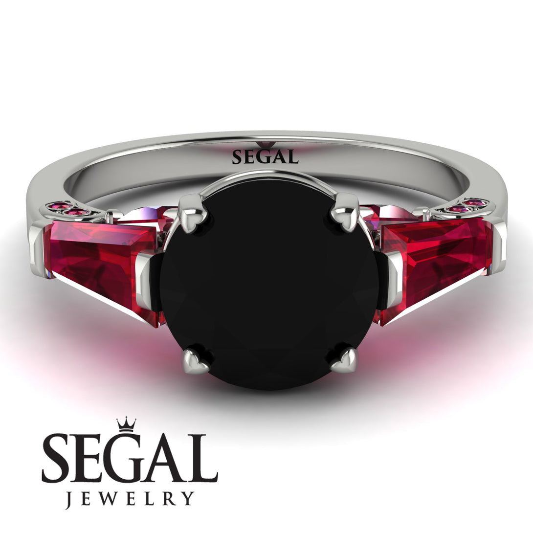 Glamorous Custom Black Diamond Ring - Harley No. 54