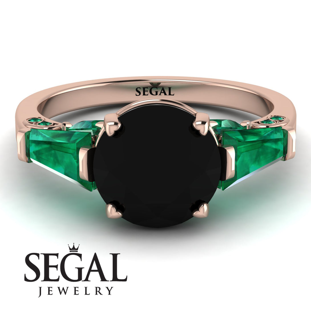 Glamorous Custom Black Diamond Ring - Harley No. 23