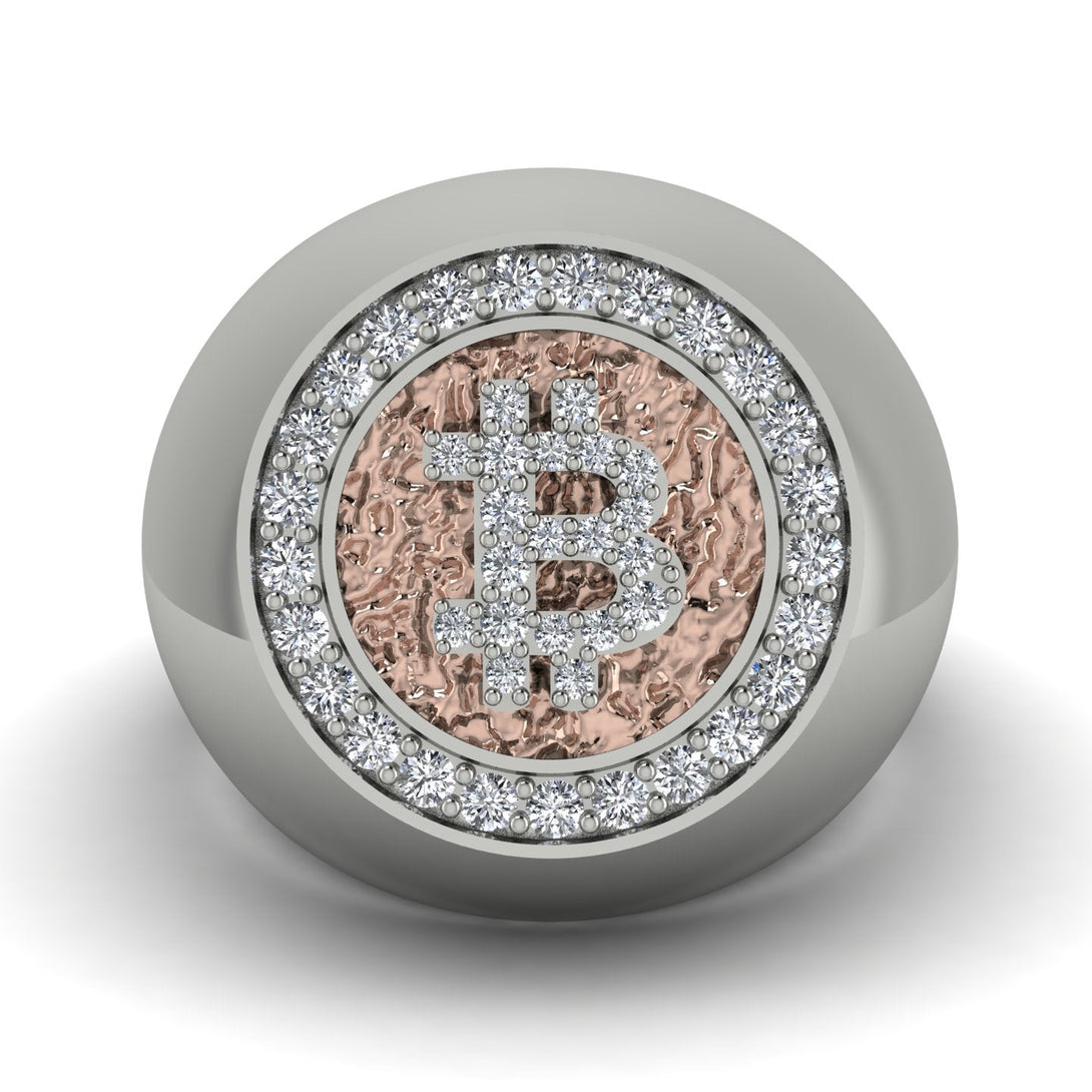 Glamorous Diamond Bitcoin Ring - Dominic No. 6