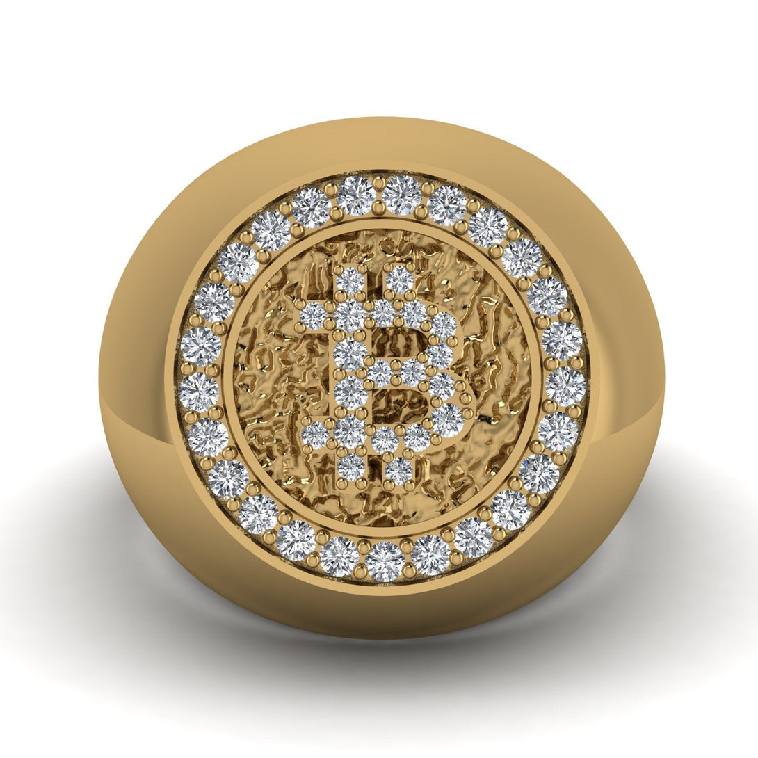 Glamorous Diamond Bitcoin Ring - Dominic No. 1