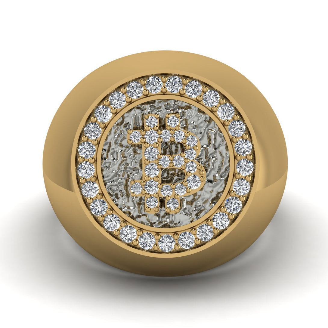 Glamorous Diamond Bitcoin Ring - Dominic No. 7