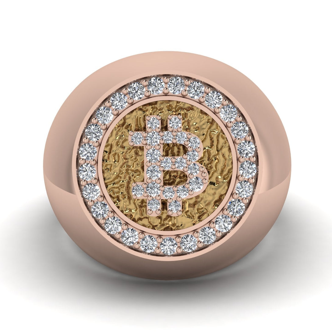 Glamorous Diamond Bitcoin Ring - Dominic No. 2