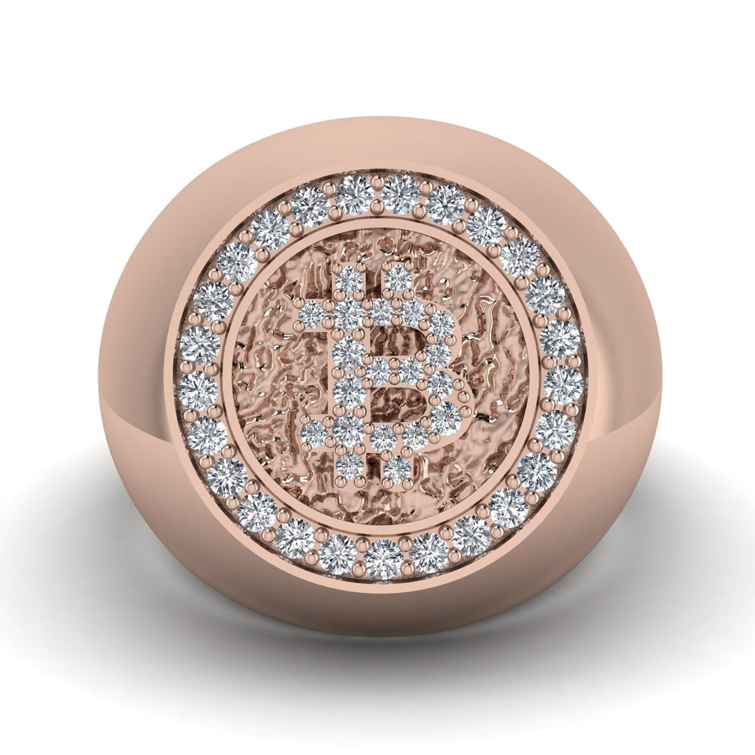 Glamorous Diamond Bitcoin Ring - Dominic No. 5