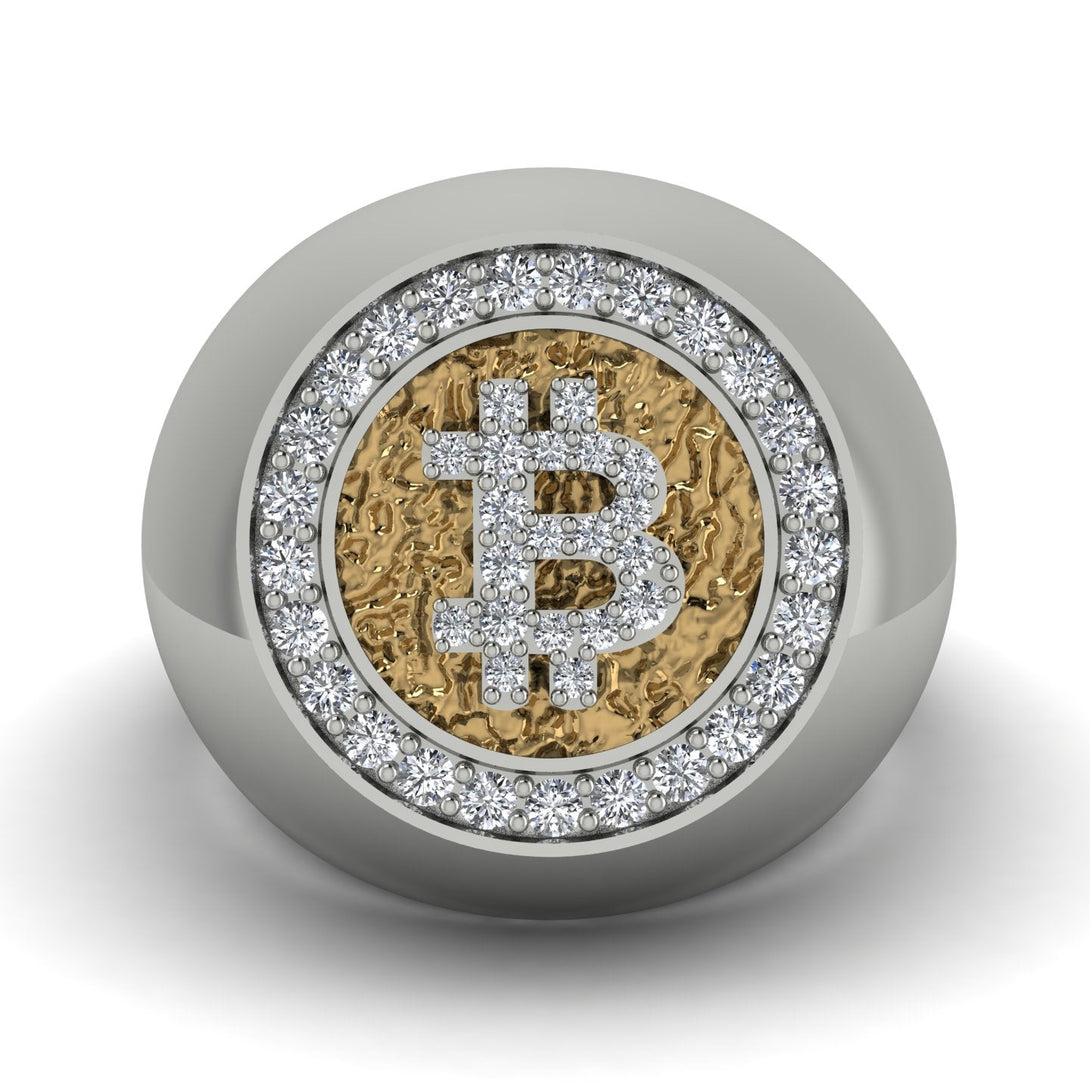 Glamorous Diamond Bitcoin Ring - Dominic No. 3