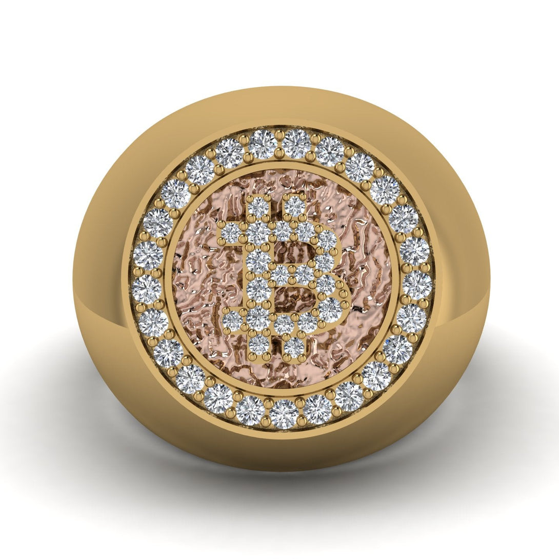 Glamorous Diamond Bitcoin Ring - Dominic No. 4
