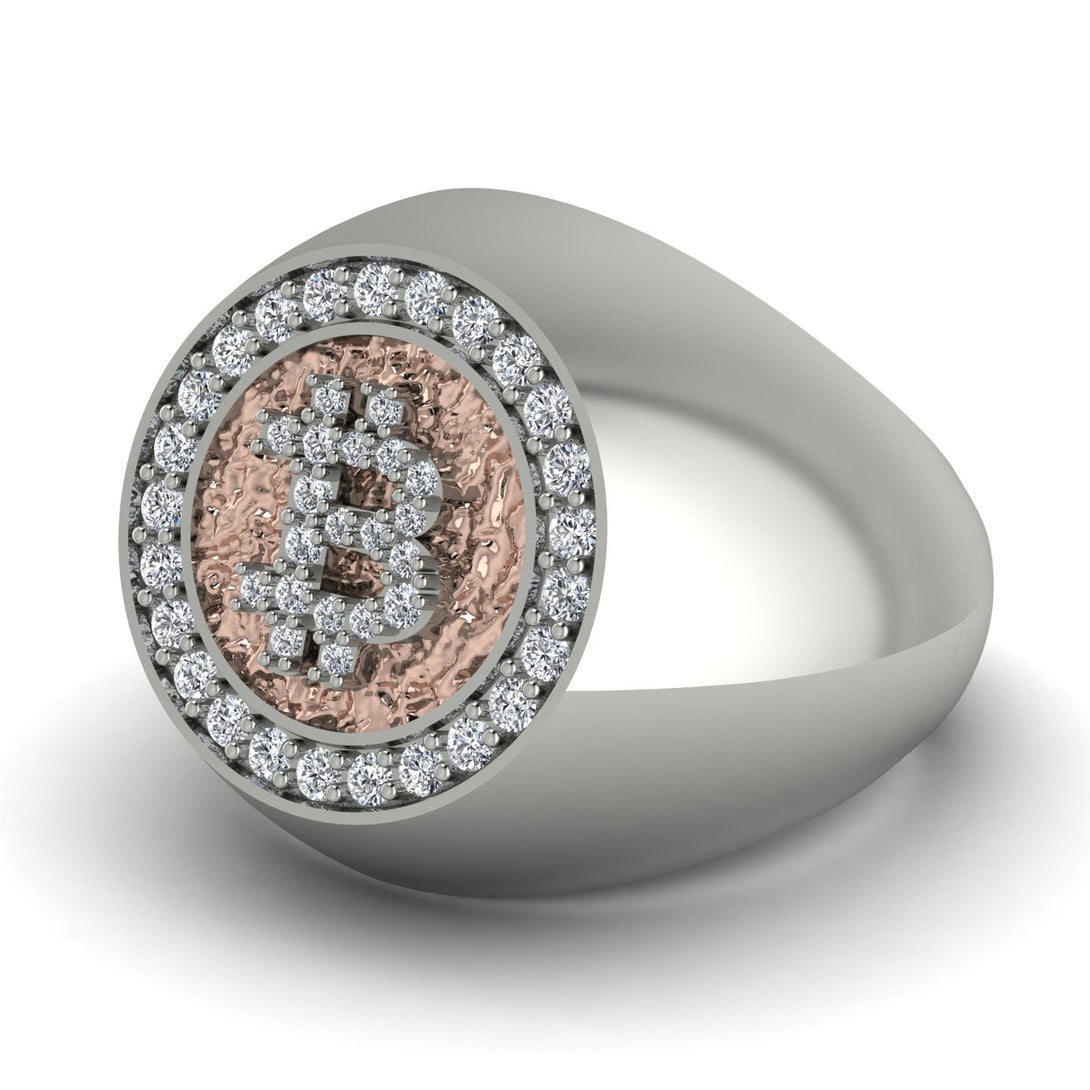 Glamorous Diamond Bitcoin Ring - Dominic No. 6
