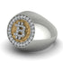 Glamorous Diamond Bitcoin Ring - Dominic No. 3