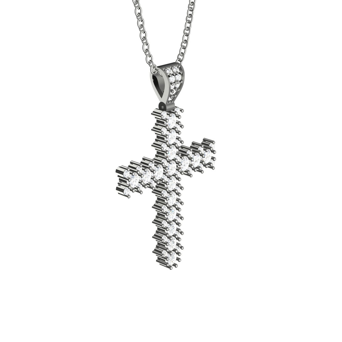 Glamorous Diamond Cross Pendant - Raymond No. 3