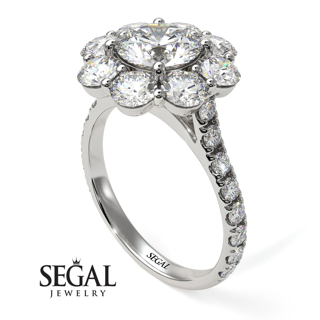 Glamorous Diamond Halo Engagement Ring - Amaya No. 3